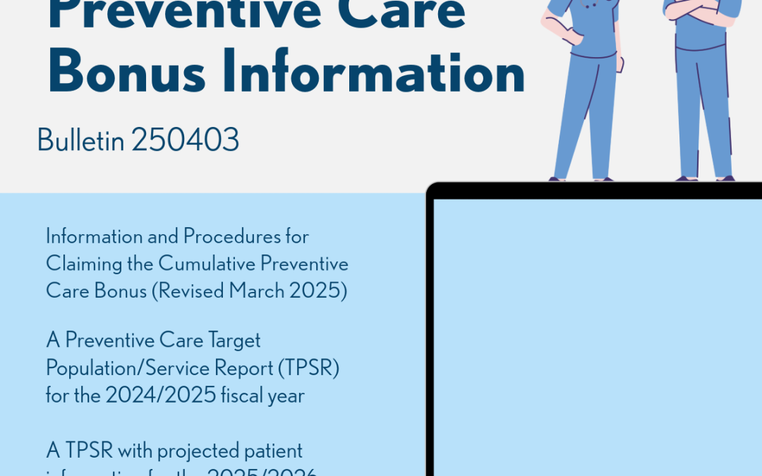 Cumulative Preventive Care Bonus Information – April 2025