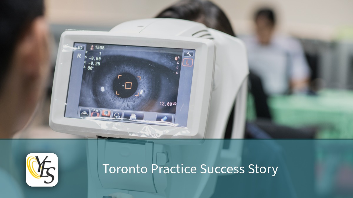 : Toronto clinic staff with YES EMR dashboard showing streamlined workflow